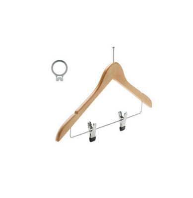 100 Hotel Anti-Theft Hangers with Clamps ECO